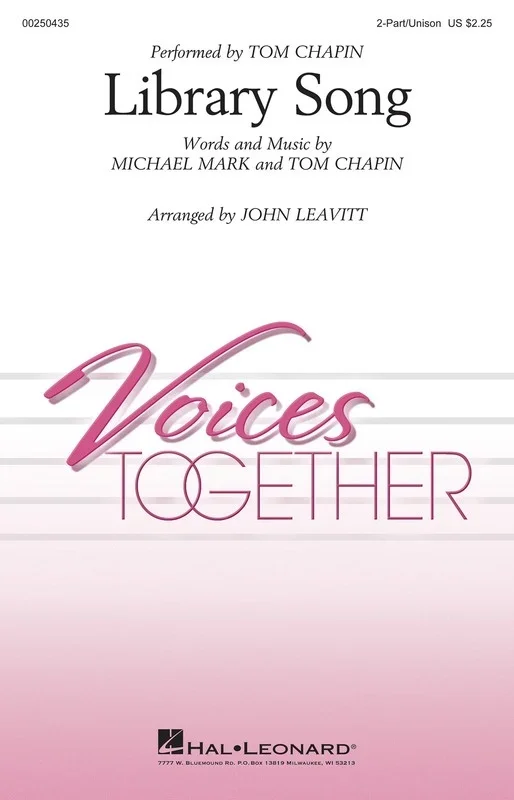 Library Song 2 Part (Octavo)