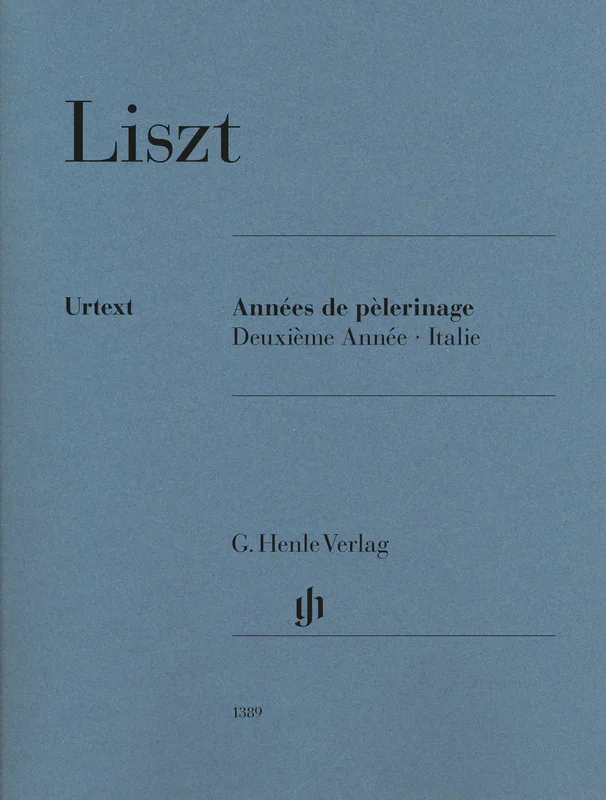 Liszt: Années de Pèlerinage, Deuxième Année – Italie for Piano Solo