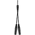 Livewire Essential Y-Adapter 1/4″ TS to 1/4″ TS Female Black 6 in.