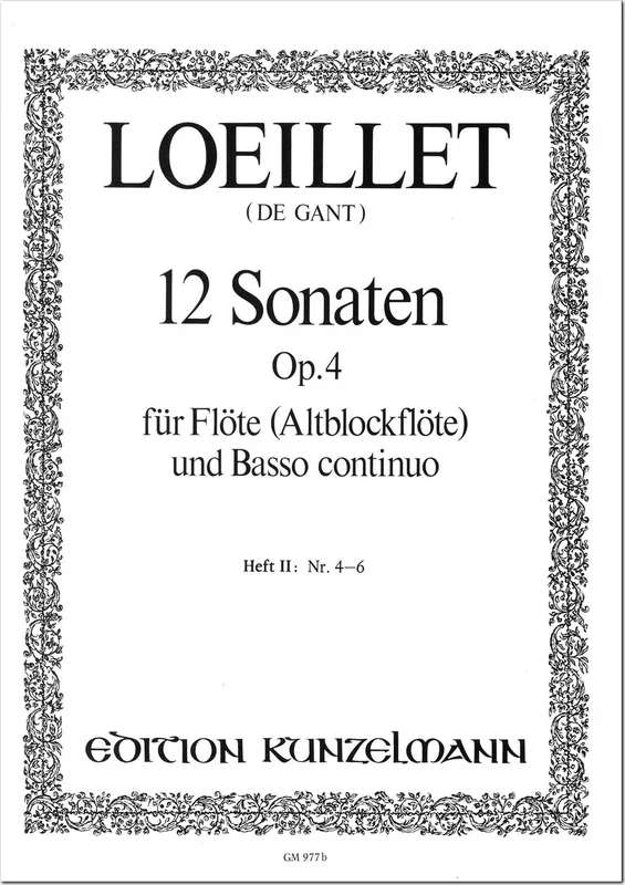 Loeillet: Recorder Sonatas, Op. 4 – Volume 2 (Nos. 4-6)