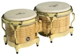 LP M201-AW Matador Series Wood Bongos – Natural/Gold
