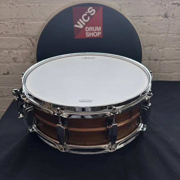 Ludwig Copper Phonic 5X14 Snare Drum with Natural Patina Finish and Imperial Lugs