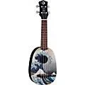Luna Great Wave Soprano Ukulele Mahogany with Satin Finish