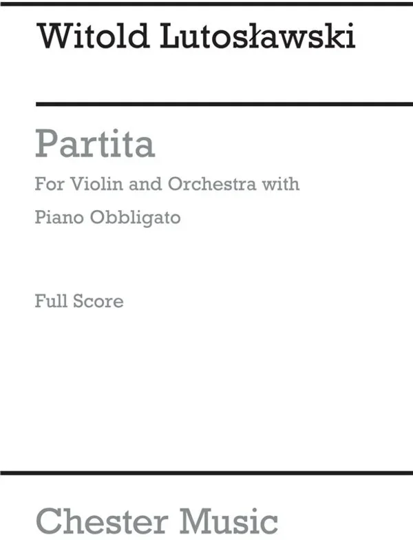 Lutoslawski Partita Full Score
