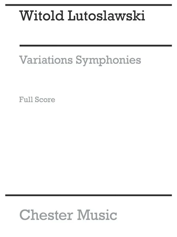 Lutoslawski Symphonic Variations Score