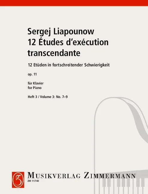 Lyapunov: 12 Études d’exécution transcendante, Op. 11 – Volume 3 (Nos. 7-9)
