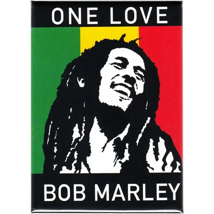 Magnet – Bob Marley – “One Love” Smiling On Rasta Colors