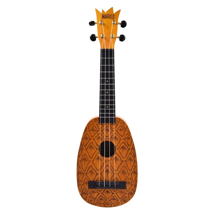 Mahalo Engraving Series Soprano Ukulele – Pineapple (Transparent Brown)