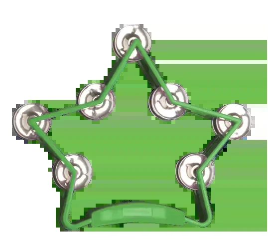 Mano Percussion Star Tambourine Green