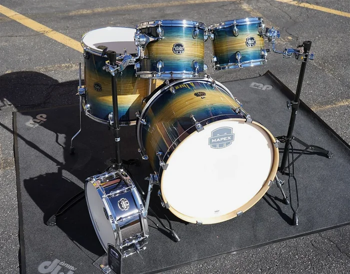 Mapex Armory Series 5pc Birch/Maple Shell Pack – Rainforest Burst Lacquer w/ Steel Snare Drum
