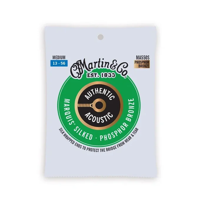 Martin Authentic Acoustic Marquis® Silked Guitar Strings Phosphor Bronze 13-56 MA550S
