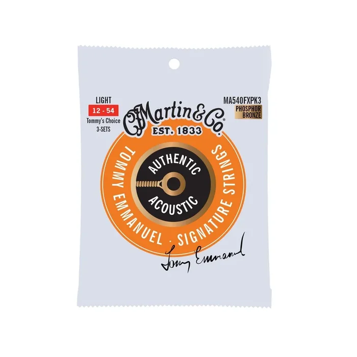 Martin MA540FX Authentic Acoustic Flexible Core Light Tommy Emmanuel 6-string Guitar 3-Pack