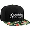 Martin Martin Flat Brim Baseball Cap, Oahu Logo, Black Standard