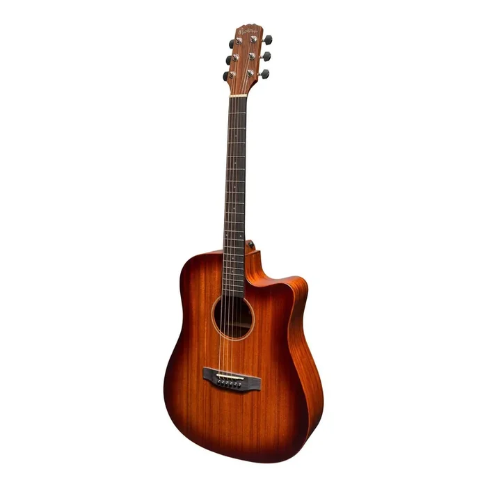 Martinez ‘Southern Star’ Series Mahogany Solid Top Acoustic-Electric Dreadnought Cutaway Guitar (Satin Sunburst)