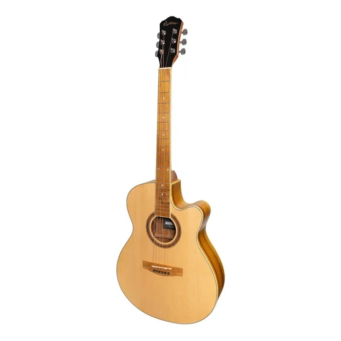 Martinez ’41 Series’ Folk Size Cutaway Acoustic-Electric Guitar (Spruce/Jati-Teakwood)