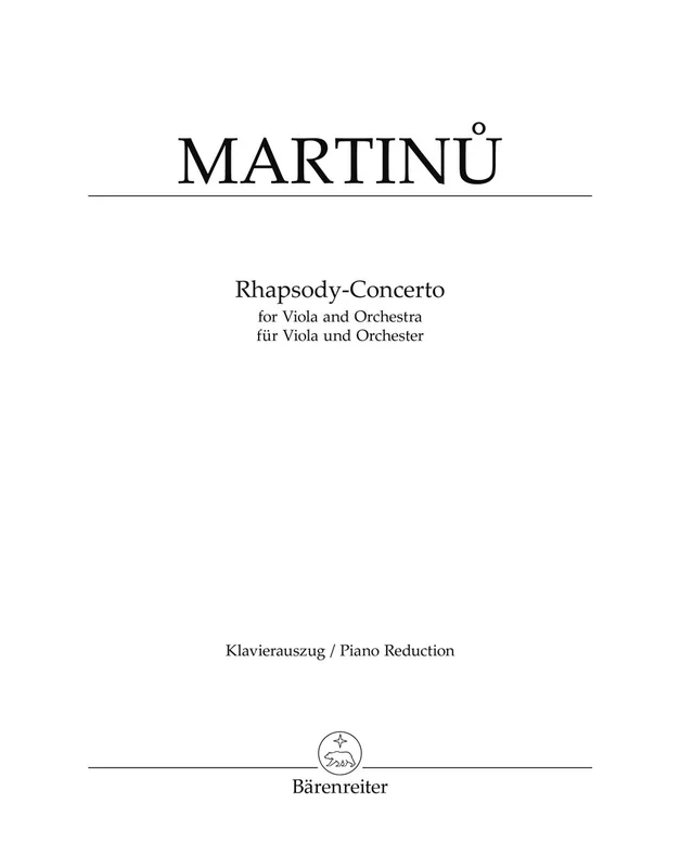 Martinu: Rhapsody Concerto for Viola & Piano