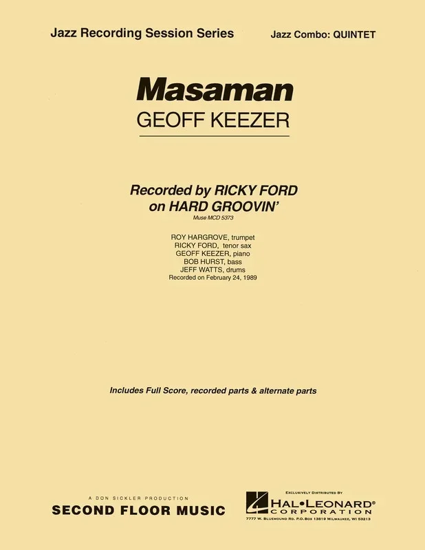 Masaman Quintet Jazz Combo Sfmjc Gr 4-5 (Music Score/Parts)