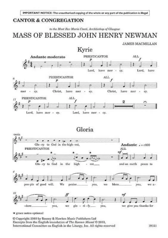 Mass Of Blessed John Henry Newman Choral Pack