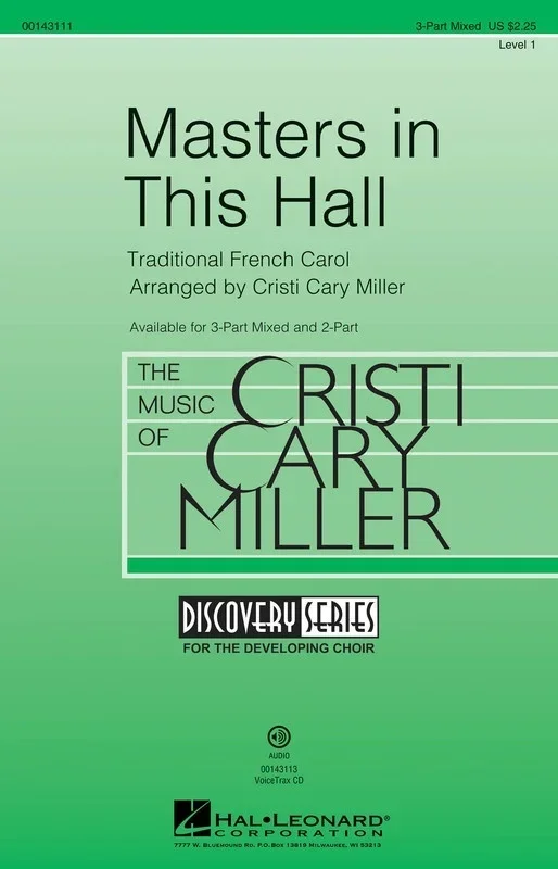 Masters In This Hall 3 Part Mixed (Octavo)