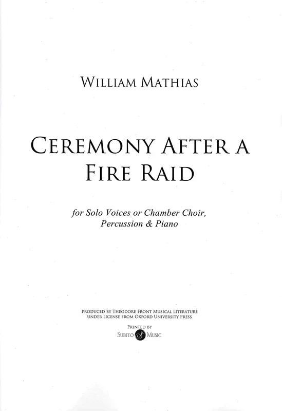 Mathias: Ceremony After a Fire Raid