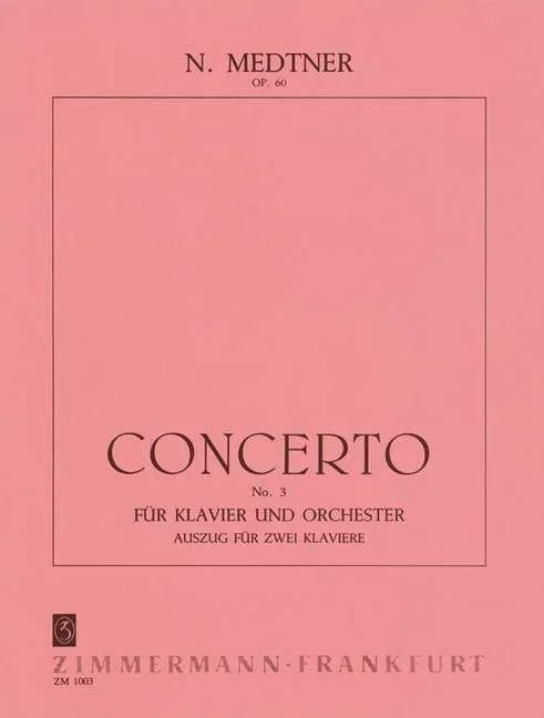 Medtner: Concerto No. 3 in E minor Op. 60 for Piano Duet