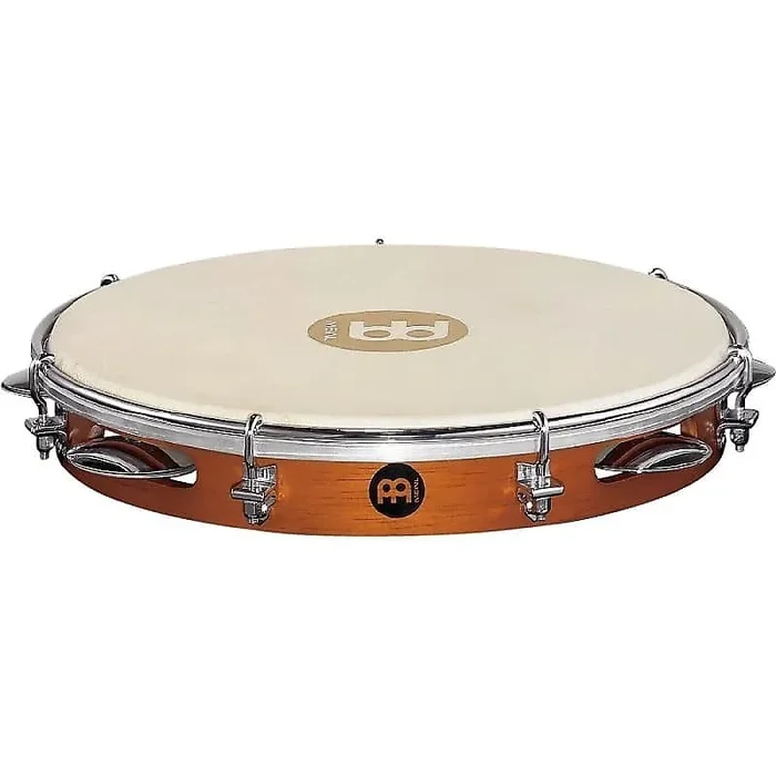 Meinl PA10CN-M 10 ” Traditional Siam Oak Wood 1-Row Pandeiro in African Brown Finish