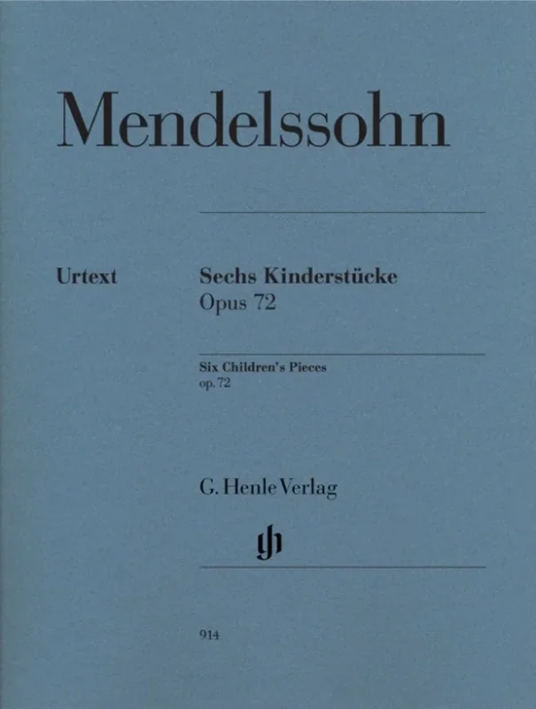 Mendelssohn – Childrens Pieces Op 72 Urtext (Softcover Book)