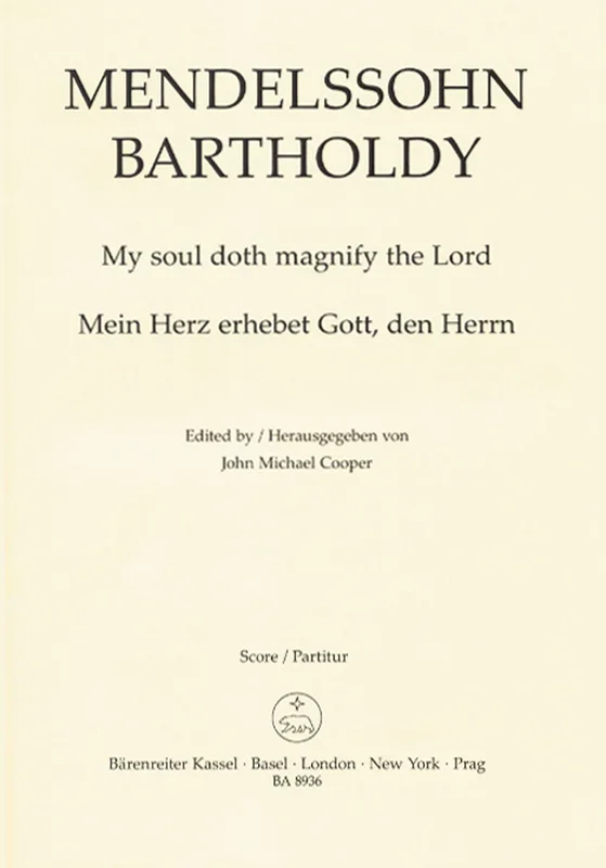 Mendelssohn: Mein Herz erhebet Gott, den Herrn, MWV B 59, Op. 69