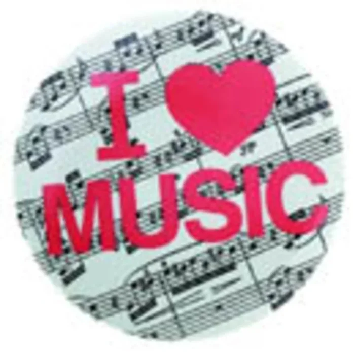 Metal Magnet I Love Music (Sheet Music)
