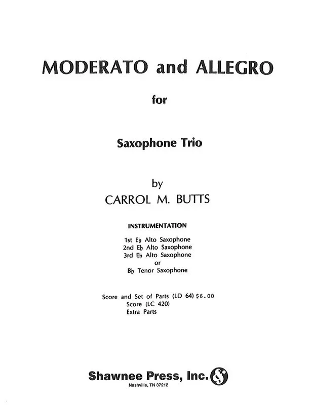 Moderato And Allegro Trio Book