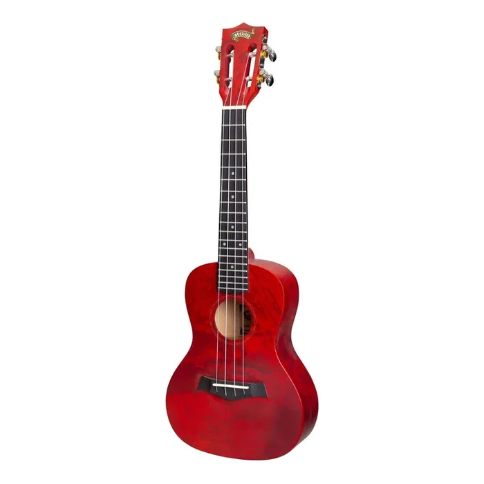Mojo ‘Traditional Series’ Quilted Maple Concert Ukulele with Gig Bag (Red)