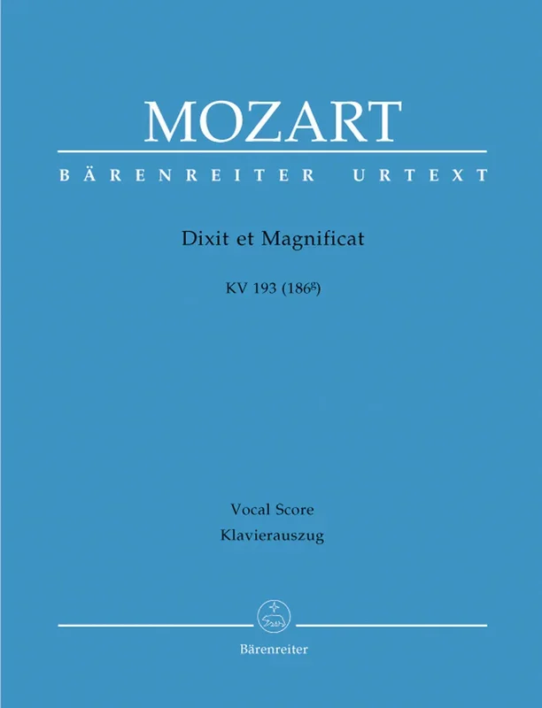 Mozart: Dixit et Magnificat, K. 193 (186g)