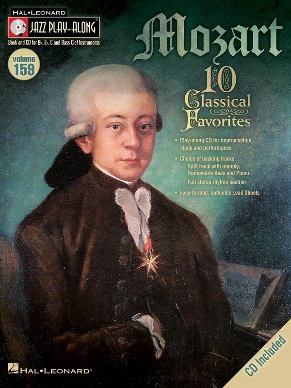 Mozart Jazz Play Along Book/CD V159 (Softcover Book/CD)