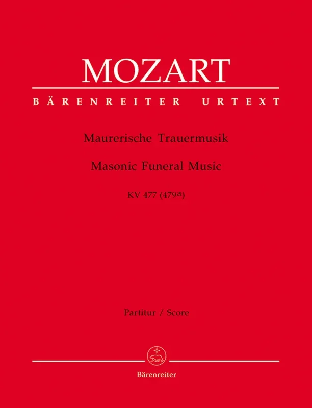 Mozart: Masonic Funeral Music K477 Full Score