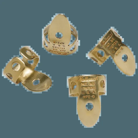 National NP2B04 Brass Finger Picks – 4-Pack