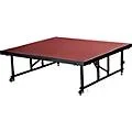 National Public Seating 24″-32″ Height Adjustable 4′ x 4′ TransFix Stage Platform Red Carpet