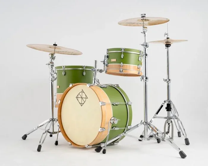 ~NEW~ Dixon Little Roomer Select PODL320SMGN 3-Piece Drum Kit Set in Natural to Satin Green *IN STOCK*