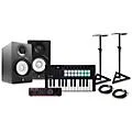 Novation Launchkey MK4 Keyboard Controller With Focusrite 2i2 USB Audio Interface & Yamaha HS5 5″ Studio Monitor Pair Package (Cables/Stands Included) – 25 Key Package