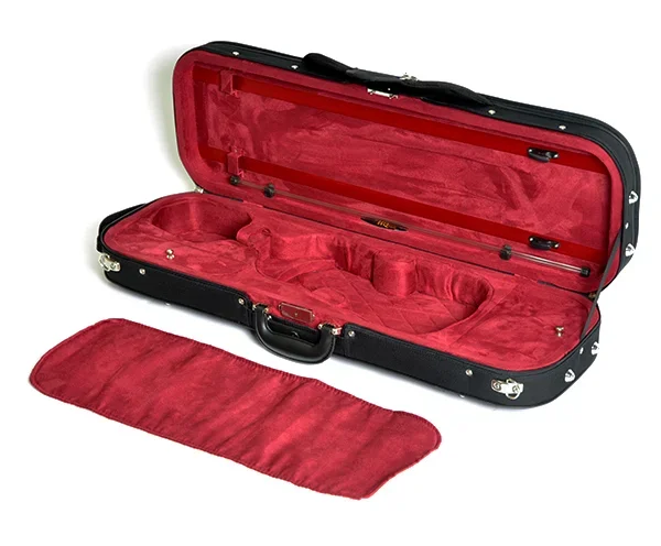 Oblong Violin Case-HQ Lightweight-Black/Wine