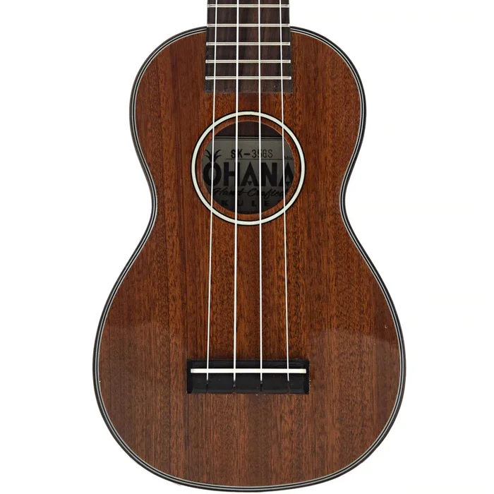 Ohana SK-35GS Soprano Ukulele, Gloss Finish and Geared Tuners
