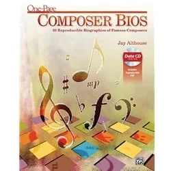 One-Page Composer Bios – Book with Data CD