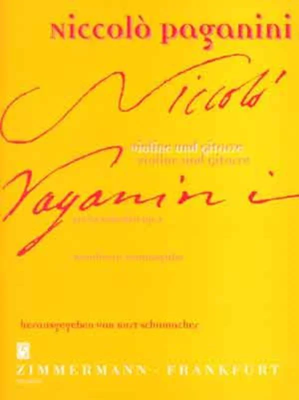 Paganini – 6 Sonatas Op 2 Violin/Guitar (Softcover Book)