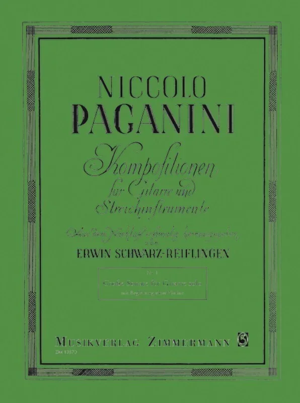 Paganini – Grand Sonata A Major Violin/Guitar (Softcover Book)