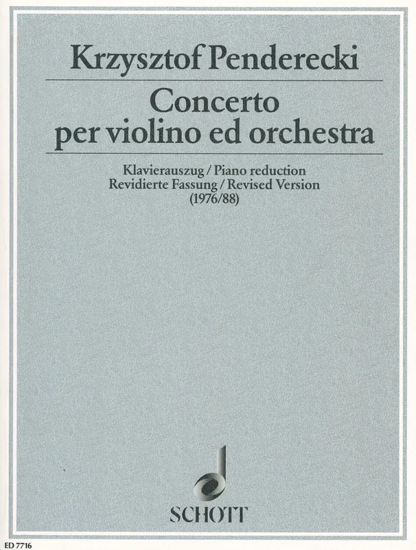 Penderecki: Violin Concerto No. 1