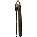 Perri’s Extra Long Italian Leather Guitar Strap Mahogany 2 in.