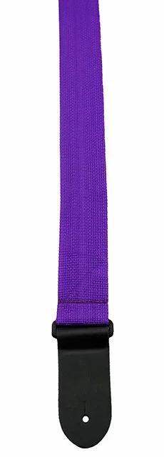 Perris 2″ Poly Pro Guitar Strap in Purple with Black Leather ends