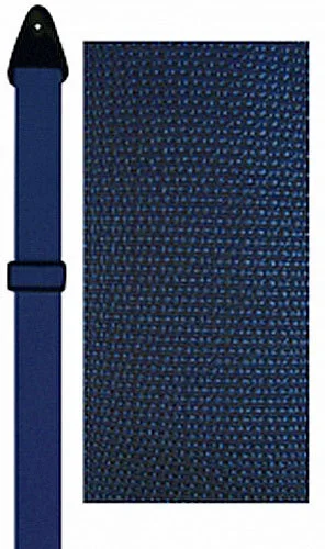 Perris 2″ Poly Pro Navy Blue Guitar Strap with Leather ends