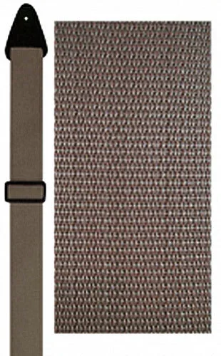 Perris 2″ Poly Pro Silver Guitar Strap with Leather ends