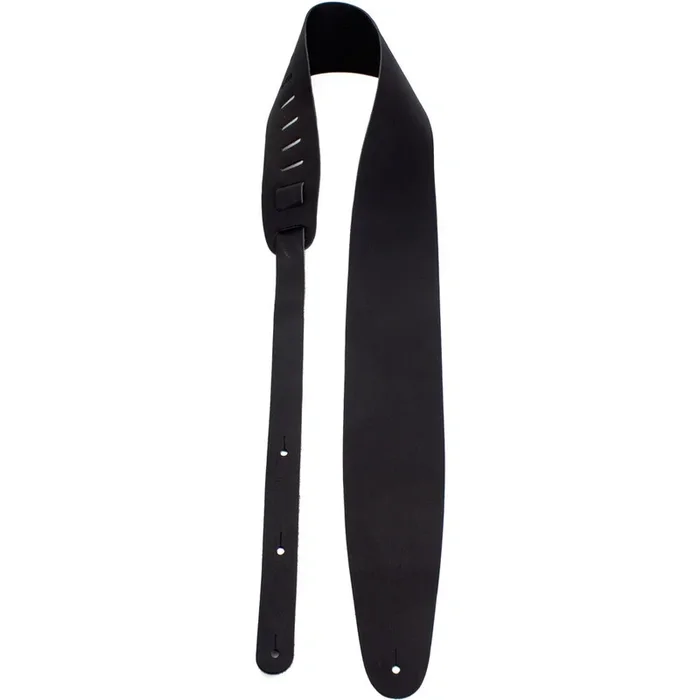 Perris 3.5″ Basic Leather Guitar Strap in Black