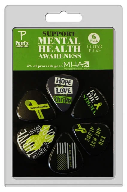 Perris 6-Pack “Mental Health Awareness” Guitar Picks Pack